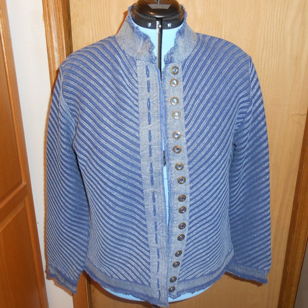 PBJ blues sweater large cardigan